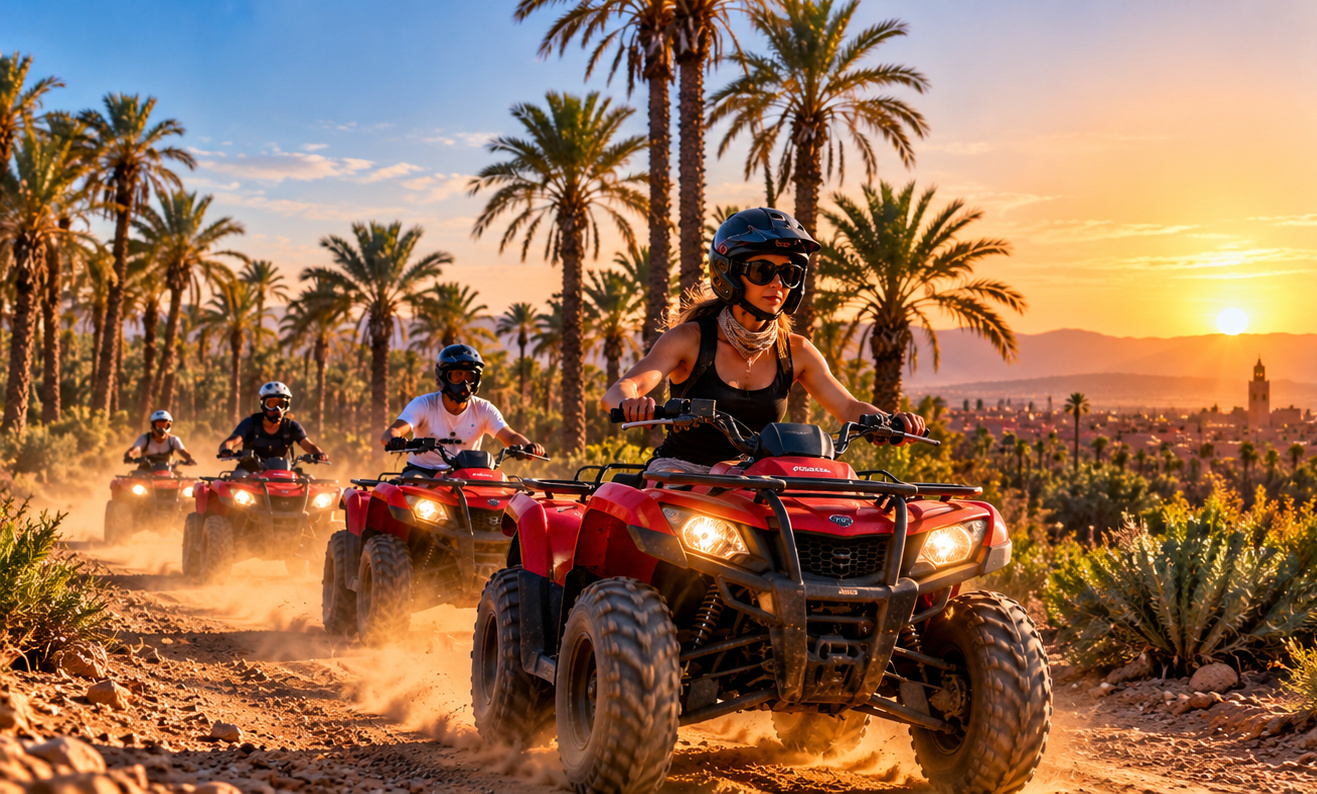 Quad biking in Marrakech Palmeraie